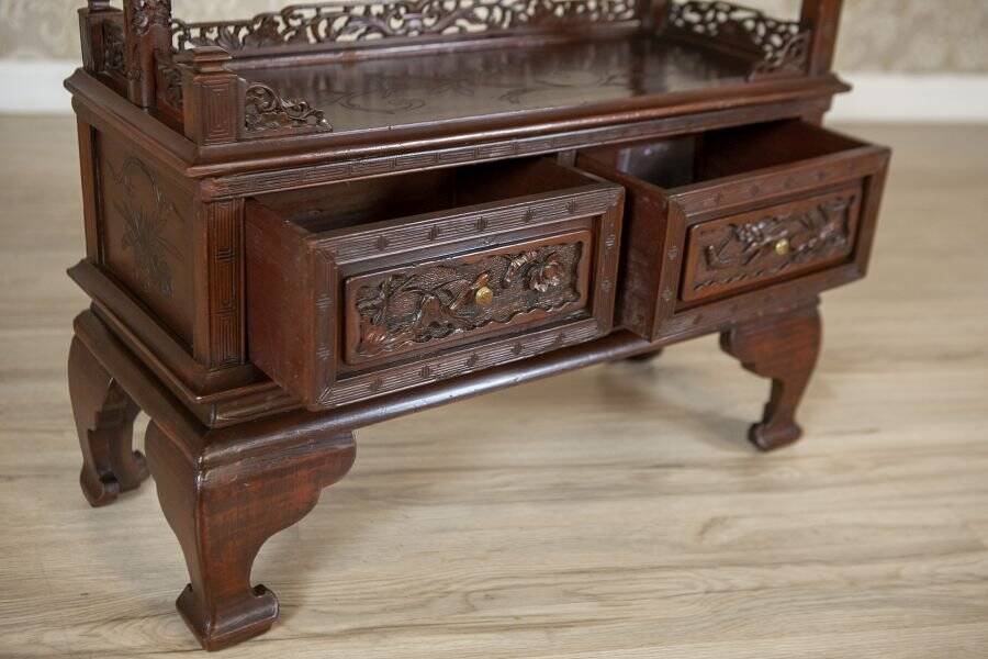 Antique Japanese Cabinet in Exotic Wood