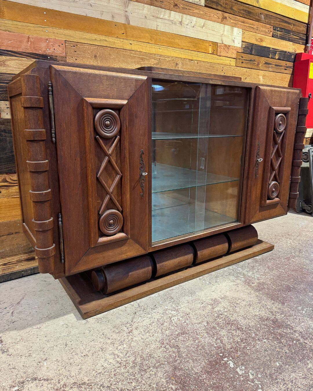 Buffet bas Art Déco Moderniste - Chêne massif