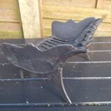 Antique cast iron log holder/ember holder for fireplace