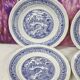 set of 4 flat plates ironstone