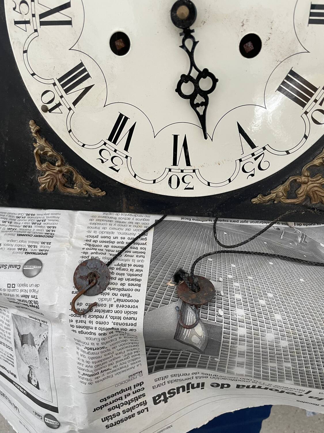 Horloge comtoise coq morbier