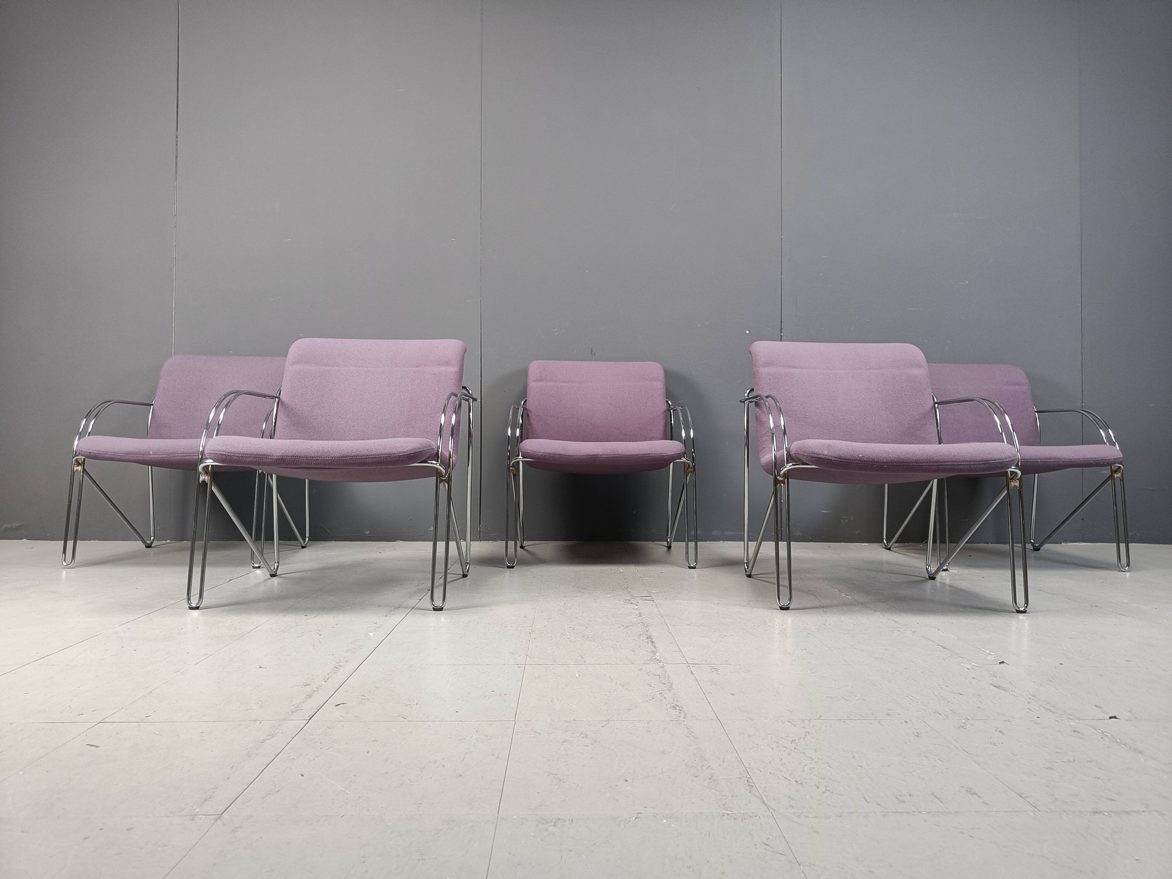 Danish arm chairs by Alfred Hofmann for Gispen/Labofa - 1970s - set of 5