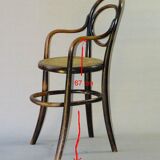 High baby chair, Thonet 1890, bistro, canned
