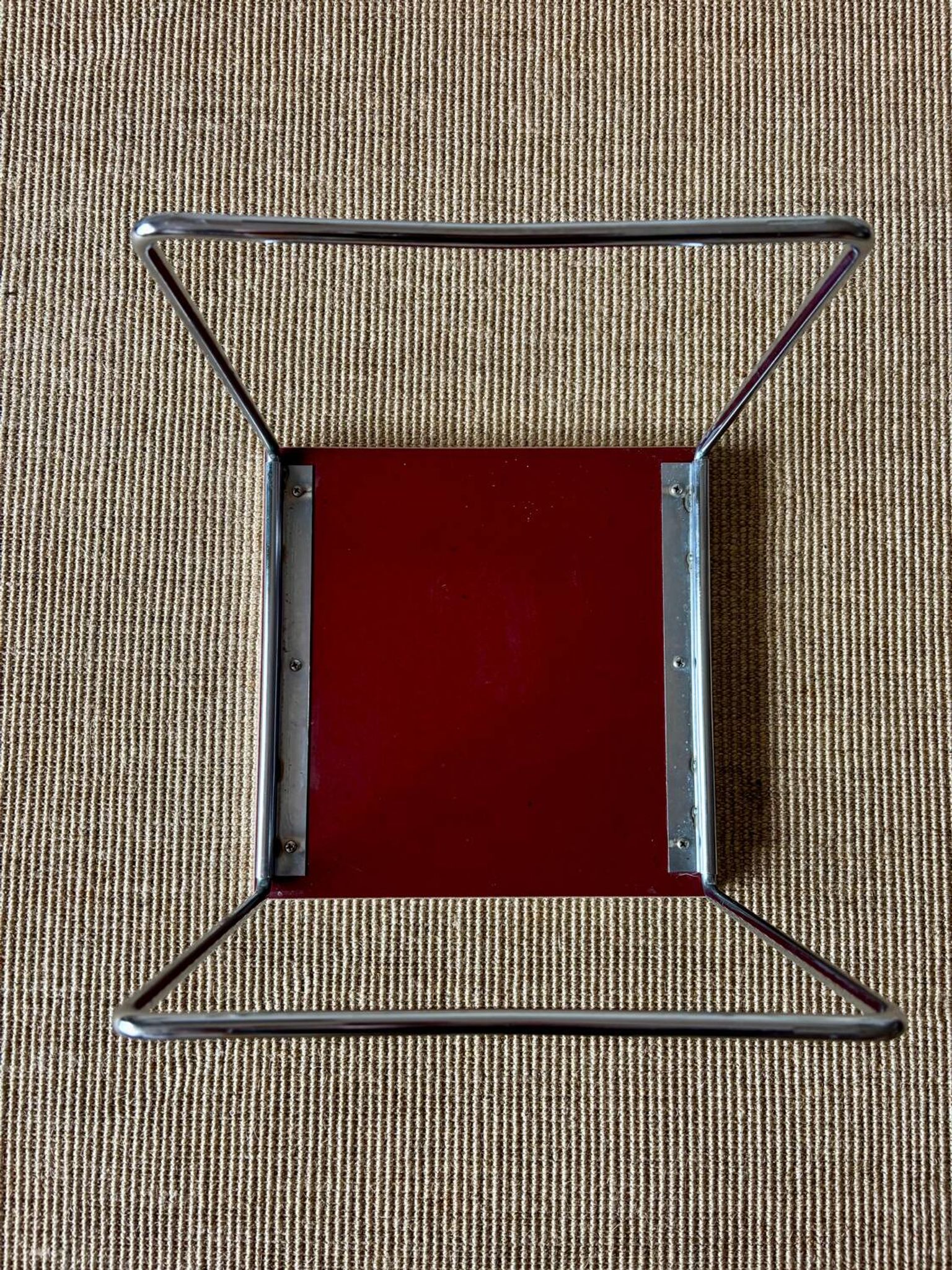 3 tables gigognes – acier chromé & plateau stratifié