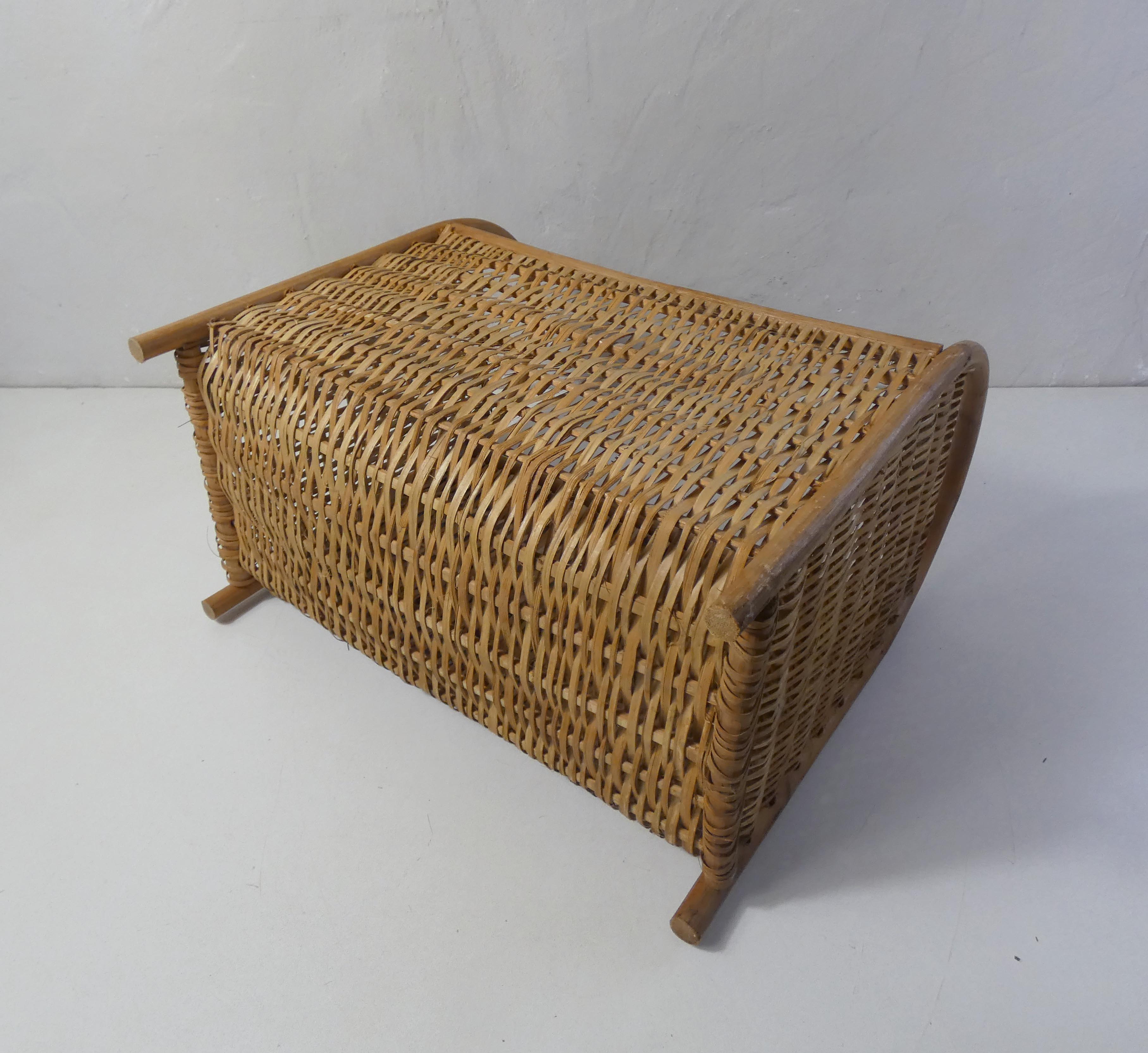 Rattan magazine holder