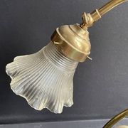Table lamp – Golden brass and molded glass