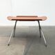 Table plateau pliant en teck alminette norvégienne du milieu du siècle de f.m. Produkt, Frederiksberg Metalvarefabrik, années 1960