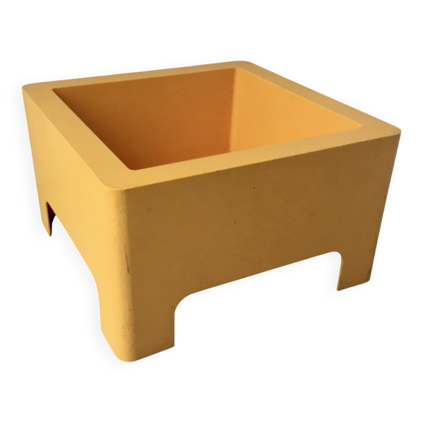Bout de canapé Space-Age Emsa en plastique orange, 1960