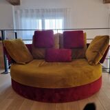 2-seater velvet sofa and matching armchair