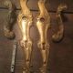 Louis xv style brass crutches and plaques