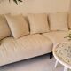 3-seater linen sofa - Natural - Habitat
