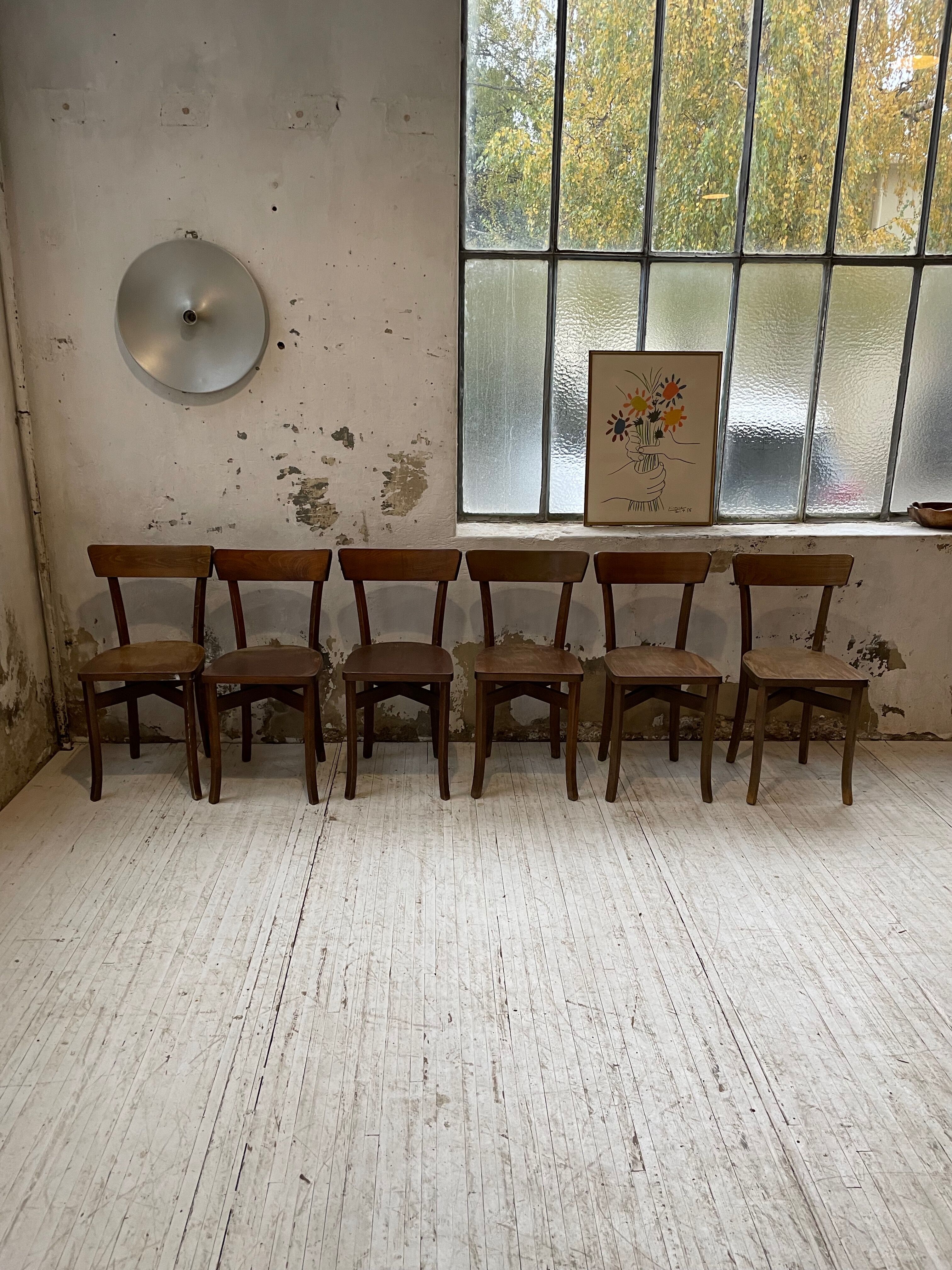 6 Baumann bistro chairs
