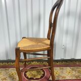 Suite of 6 Louis Philippe chairs mulched in walnut