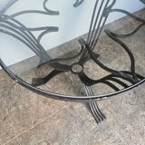 Table low wrought iron era art deco 1930/40