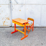 Desk with folding seat for children Fratelli Reguitti style Italia Anni '50