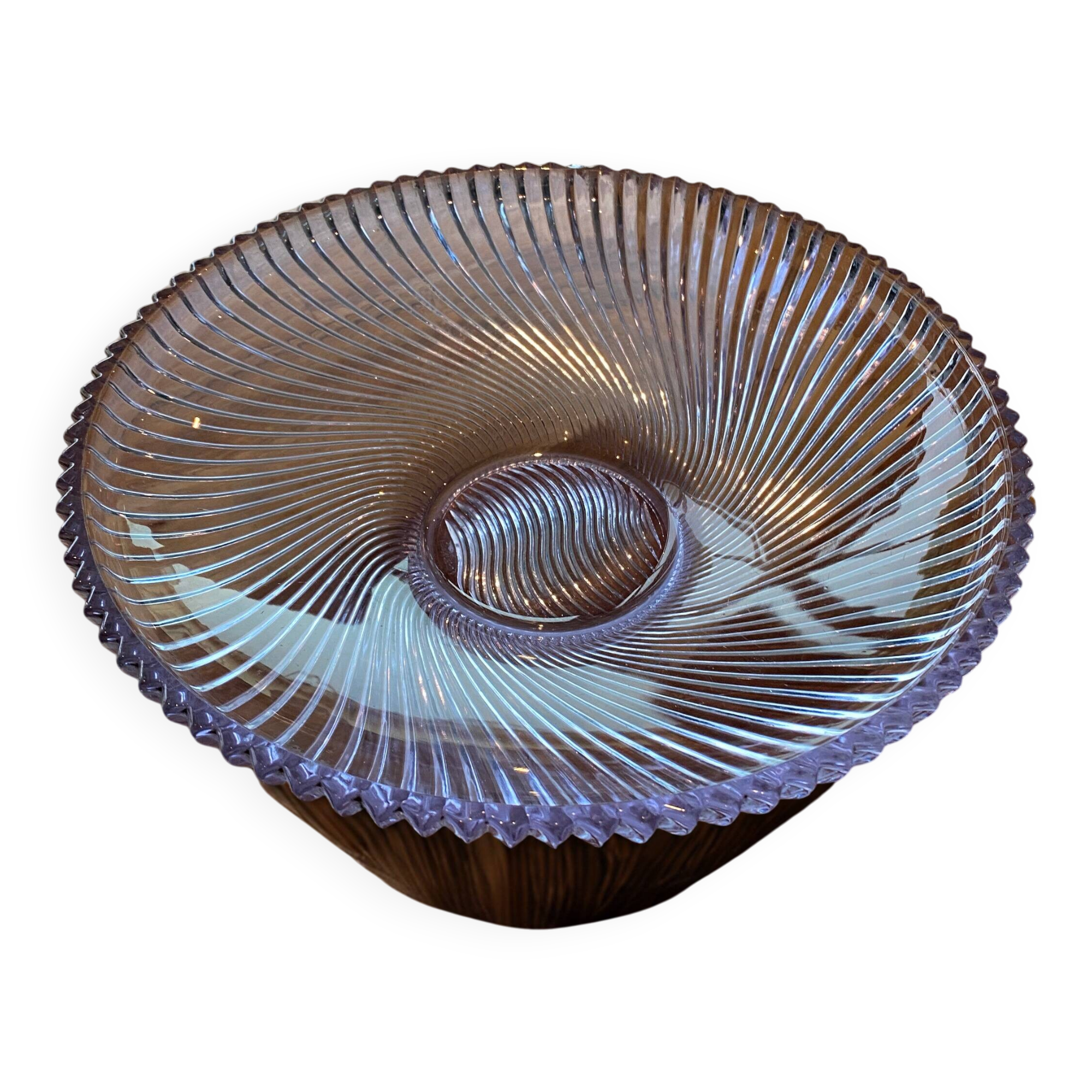 1970s glass fruit bowl