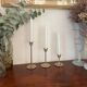 Scandinavian vintage brass candle holders