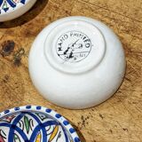 4 hand-painted ceramic cups