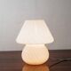 Coppia de lampes de table Murano champignon rose design des années 1970