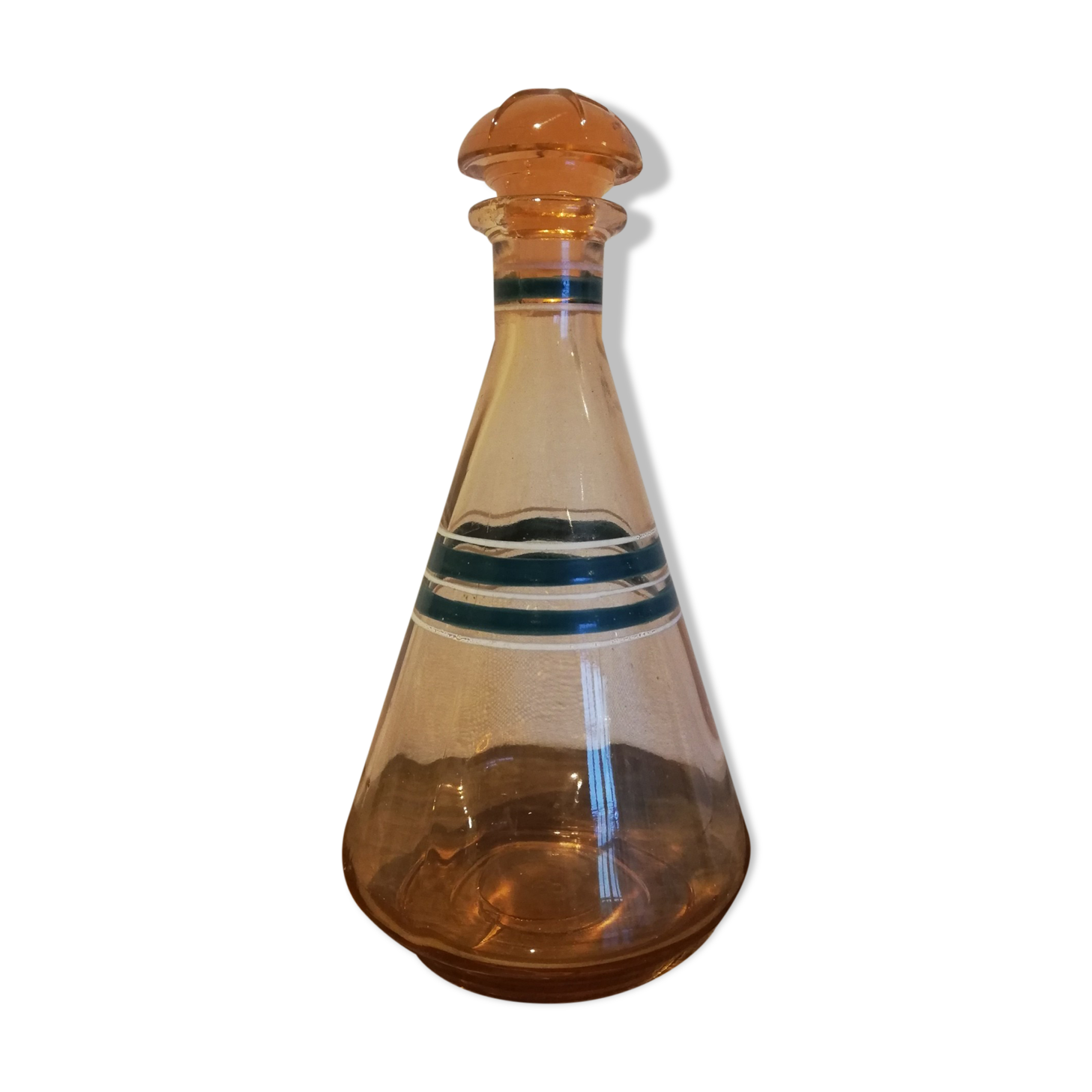 Molded glass decanter