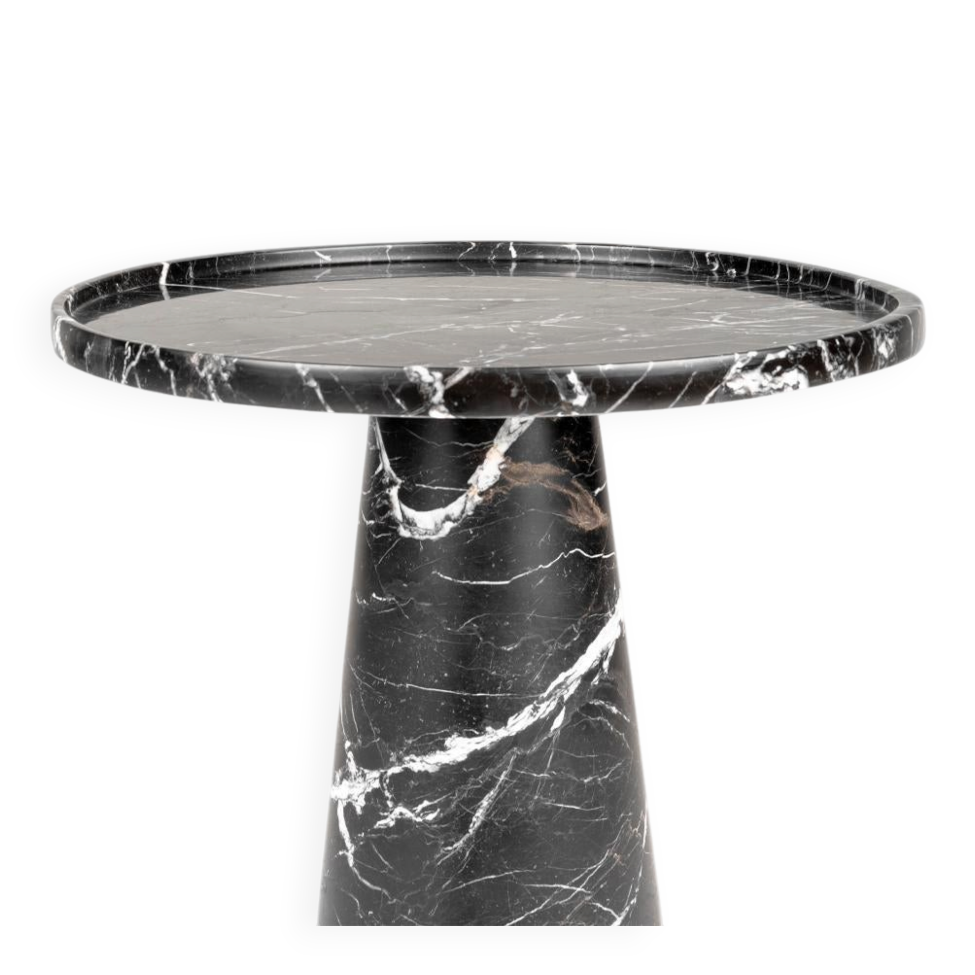 Black marble side table