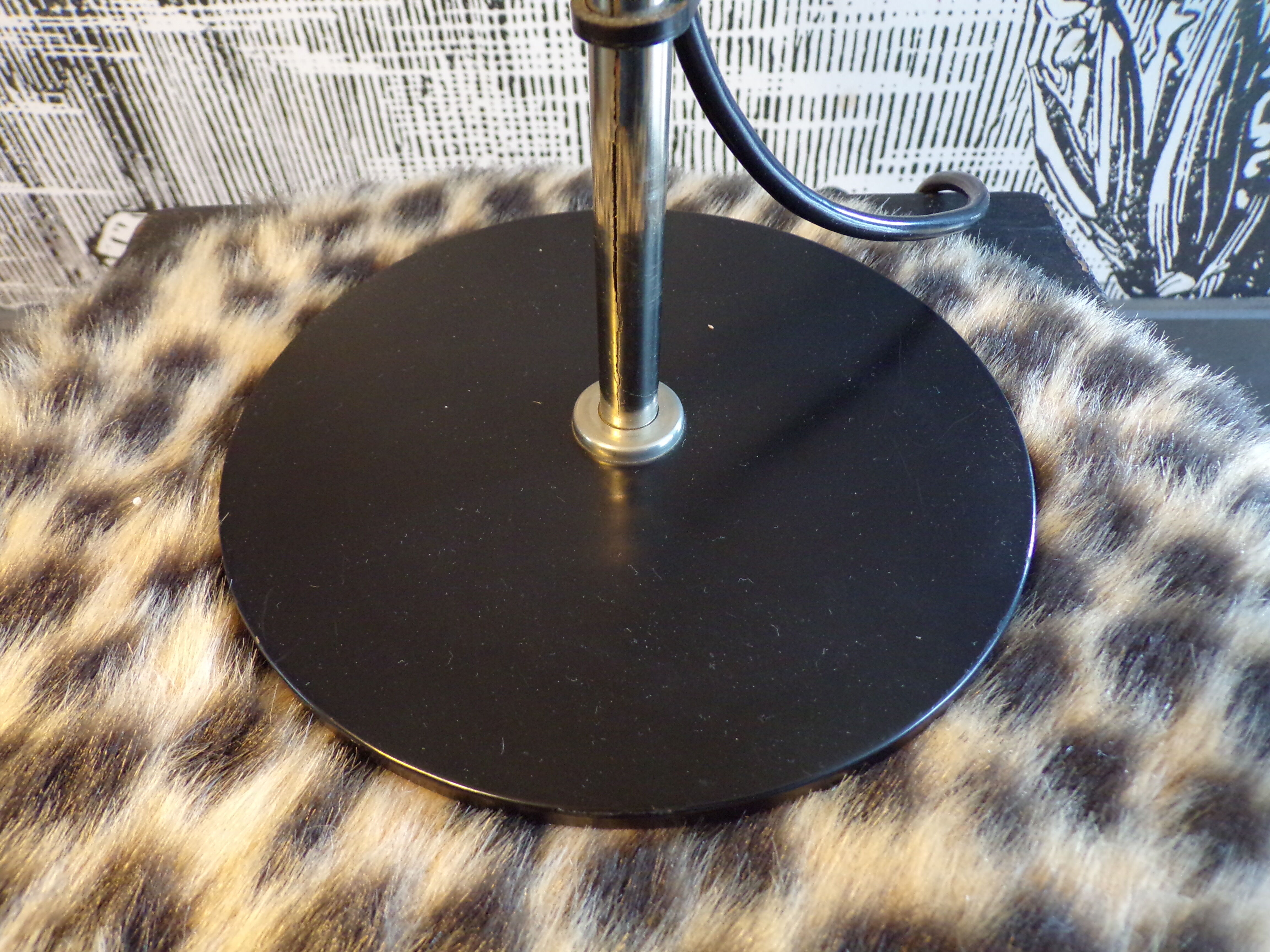 Table lamp 1970 with fiber shade