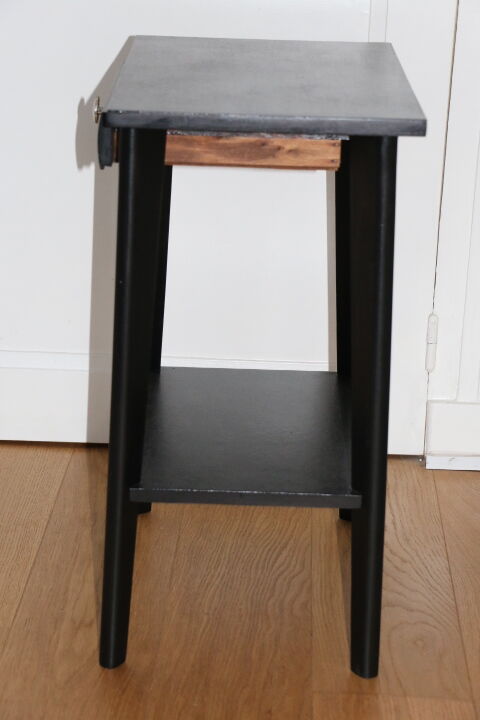 60s black drawer bedside