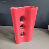 Vintage 60's matte red vase