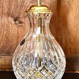 Crystal lamp stand | round diamond cut crystal lamp | stuart crystal lamp