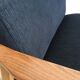 Vintage Mid Century Reupholstered Armchair in Black Fabric