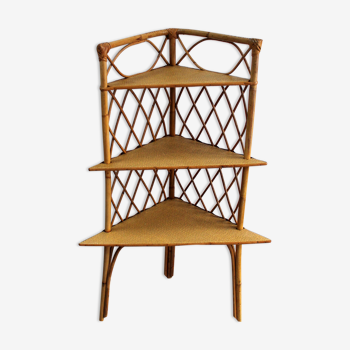 Corner Wicker shelf