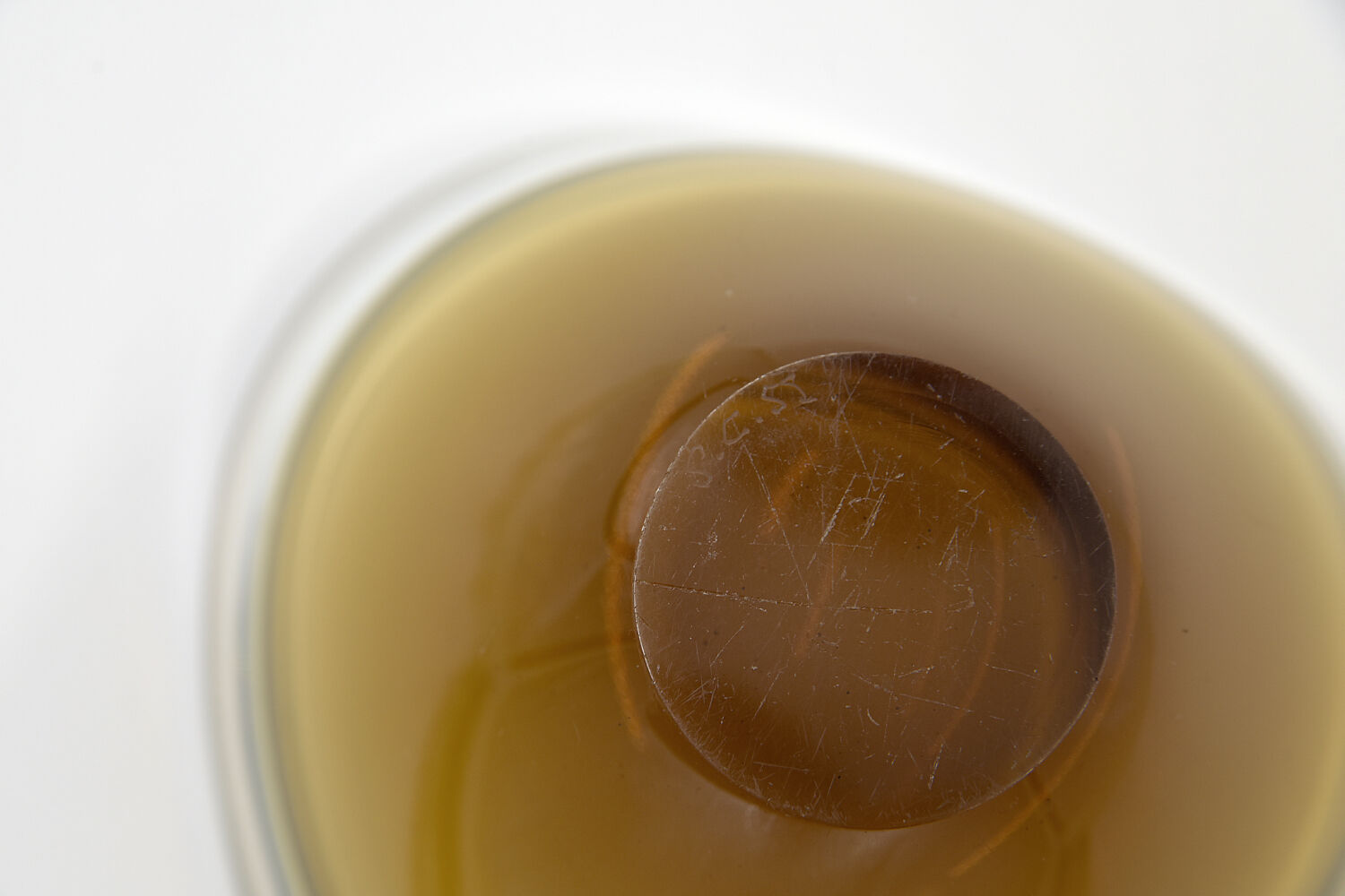 Scandinavian Sommerso gold brown glass bowl, 1950s