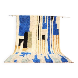 Handmade blue Beni Ourain rug 150/250cm