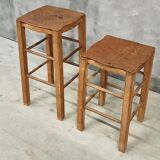 Luterma set of vintage stools, side tables and plant tables