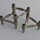 Swim vintage design stackable candlesticks