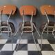 Bistro kitchen chairs in faux leather LOIRE SIEGES Vintage