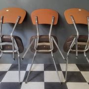 Bistro kitchen chairs in faux leather LOIRE SIEGES Vintage