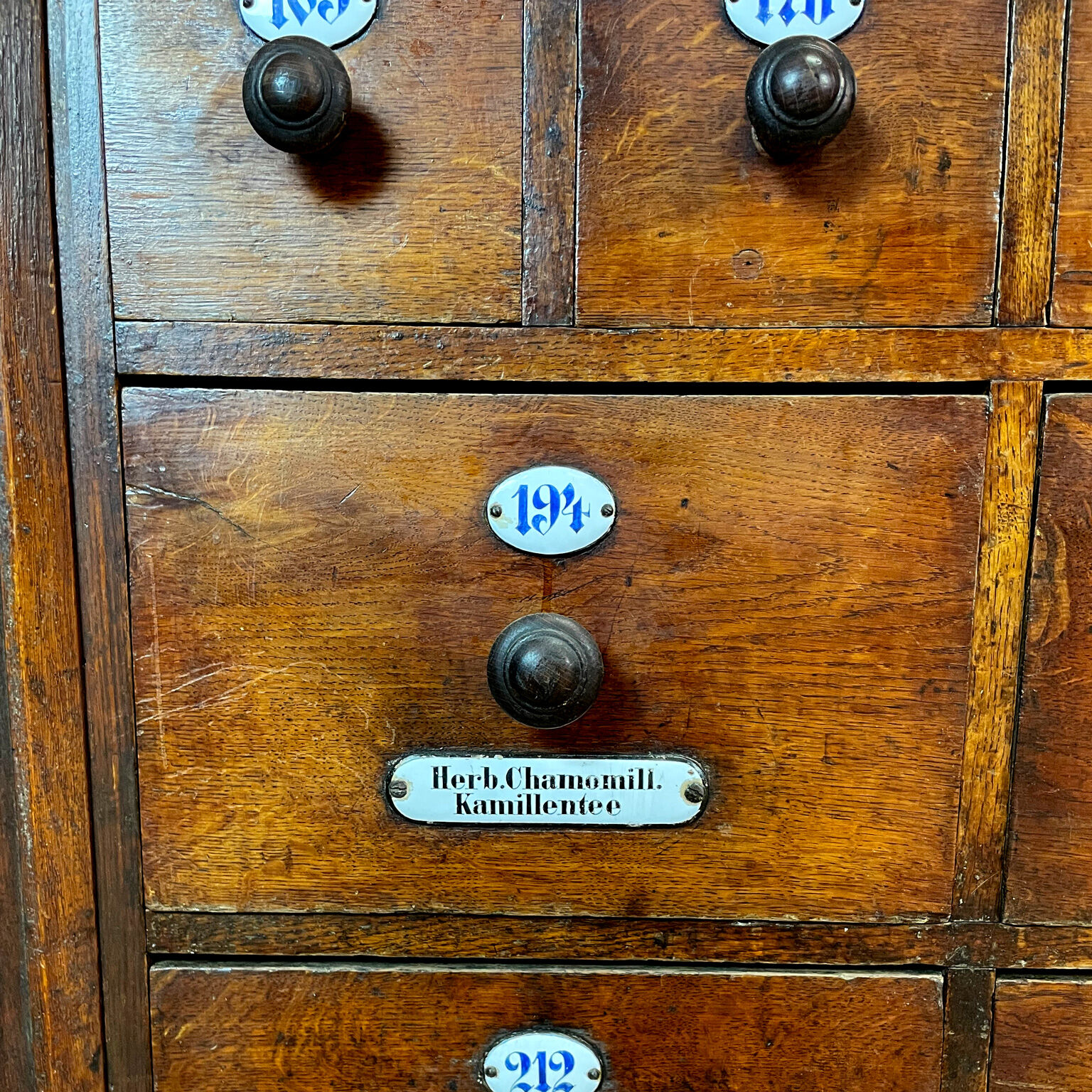 Apothecary Chest Of Drawers With Marble Top, 1930s