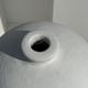 Handcrafted terracotta ball vase painted white H:24 D:26