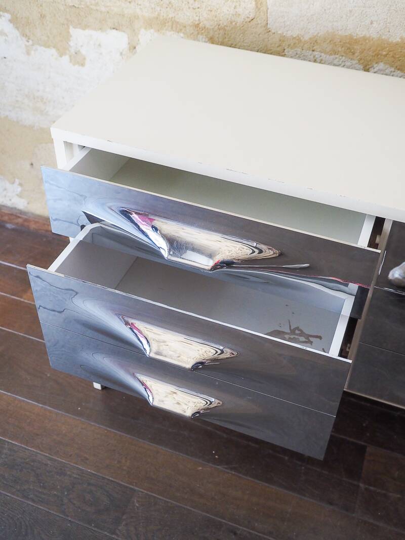 DF-2000 Commode by Raymond Loewy – chrome – Space Age design