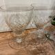 Set of 4 wine glasses in cut glass