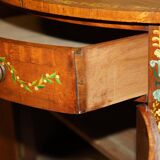 Pair of Adams Sheraton demi-lune sideboards