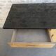 Baumann desk in light wood and black Formica, around 1960.