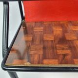 Vintage trolley magazine rack side table, 1960