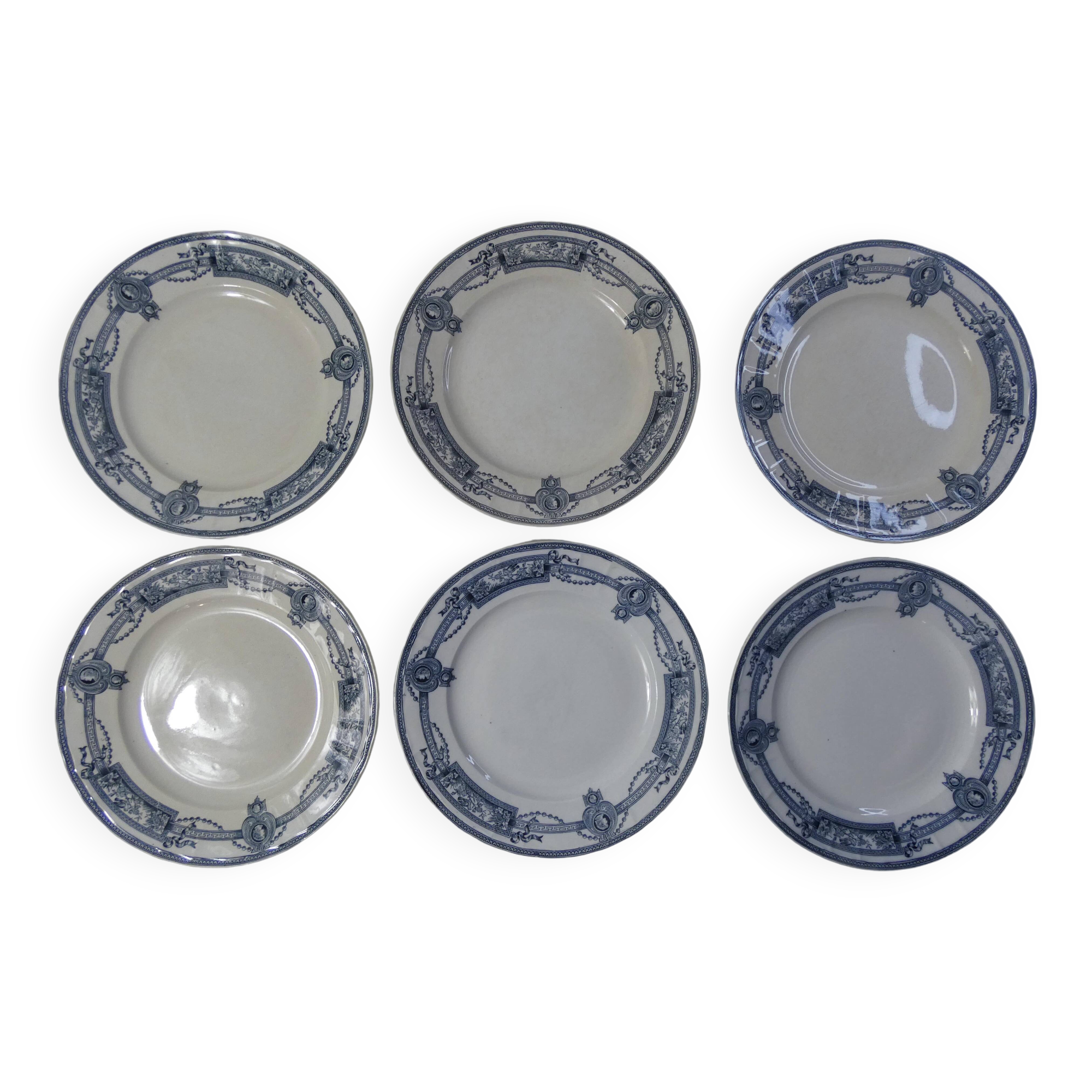 Terre de fer 6 medallion flat plates