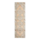 Tapis de couloir vintage turc Oushak fait main en laine et coton orange