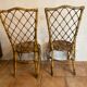 Pair of vintage rattan chairs Louis Sognot