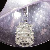 Elegant Barovier e Toso Lantern in Bubble Glass with a Rostrato glass element