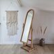 Rattan psyche mirror
