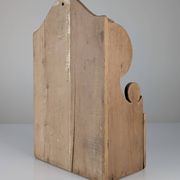 Hand-Carved Folk Art Pine Cutlery Rack with Drawer, 1950s